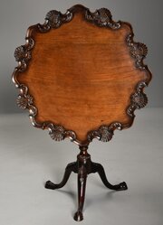 Superb Chippendale Style Mahogany Tilt Top Table