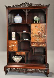Superb French 19thc Japanese Style Display Cabinet