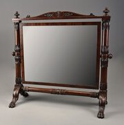 Superb Quality 19thc Regency Mahogany Table Mirror
