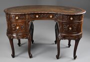 Superb Quality Edwardian Mahogany Kidney Desk