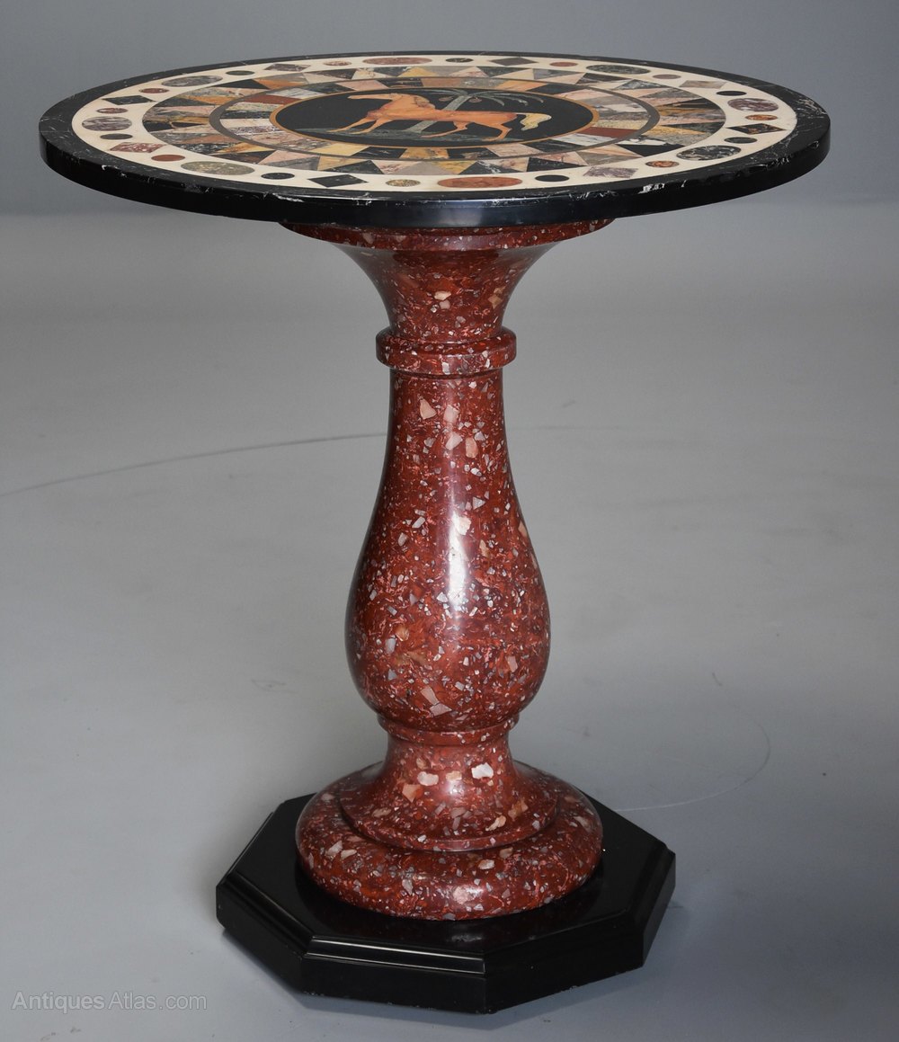 Superb Quality Maltese Pietre Dure Marble Table Antiques Atlas