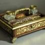 Superb quality Regency rosewood & brass desk stand