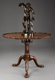 Unusually Large George II Mahogany Tripod Table