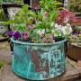 19th Century Copper Pot with Verdigris Finish 