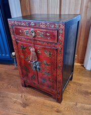 Early 20th Century Red Chinoiserie Cupboard