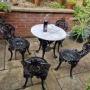 Heavy Cast-iron Set, Garden Table and Four Chairs