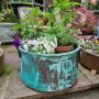 Large 19th Century Copper Pot with Verdigris
