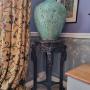 Large Carved Padouk Chinese Hardwood Stand. c1890