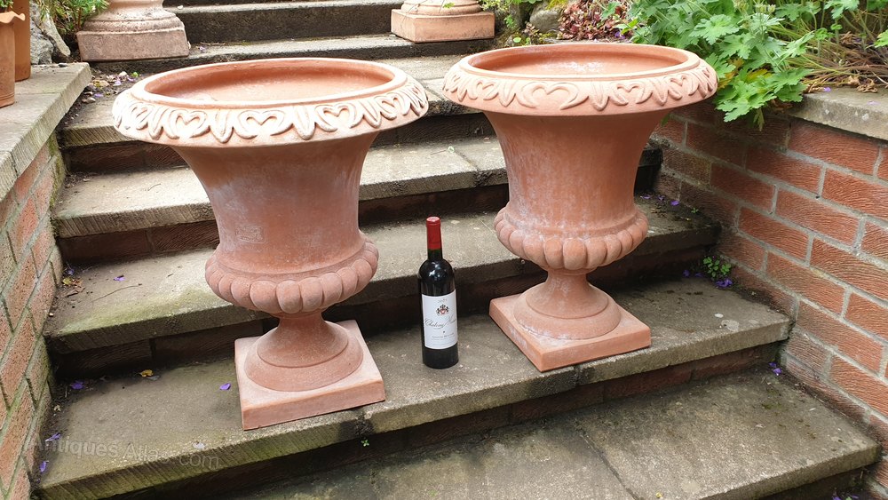 Antiques Atlas Large Pair Tuscan Terracotta Urns