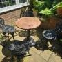 Rare Cast-iron Table c1840 with 4 Cast-iron Chairs