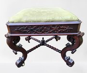 Rare Regency Stool In The Chippendale Taste