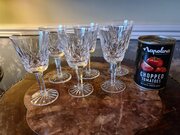 Six Waterford Crystal Lismore White Wine Glasses