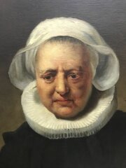 18th Oil Portrait After Rembrandt Of Aechje Claesdr