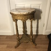 Wine Table 19th Onyx RoundTop French Gilt Furniture  