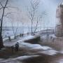 Castle Muiden After Jan Beerstraaten Dutch Winter Landscape Oil Portrait Paintings Art