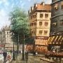Impressionist Parisian Street Scene By Caroline Burnett 1877-1950 Eiffel Tower Oil Paintings antique Art