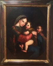 Madonna & Child After Raphael 18th Religious Painting