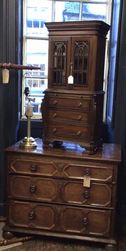 Mahogany Apprentice Bureau Bookcase 1/4 Size 