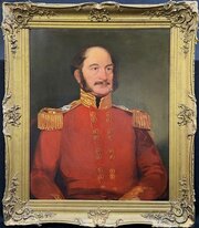 Military Officer Oil Portrait Colonel Pinson C1852