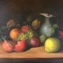 Still Life Fruit Oil Paintings On Canvas Still Life Art  Apples Oranges Grapes