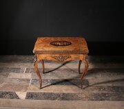 Antique Burr Walnut Games Table