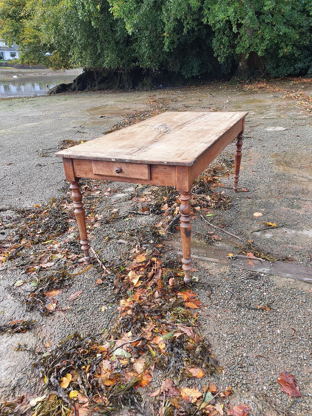 Antique Farmhouse Table With Single Piece Top Antiques Atlas