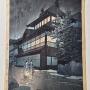 Japanese Coloured Woodblock Print Shiro Kasamatsu