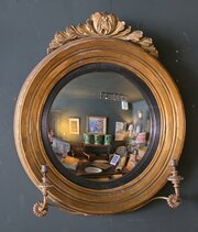 Large 19th Century Convex Mirror