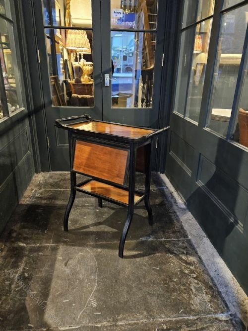 Original Ebonised Aesthetic Movement Table as656a411 - Antiques Atlas