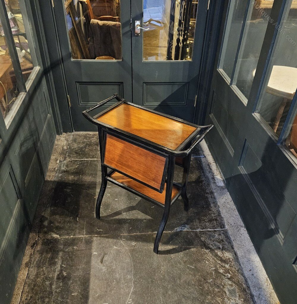 Original Ebonised Aesthetic Movement Table as656a411 - Antiques Atlas