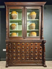 Parisien Apothecaries Cabinet In Original Paint