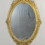 Large Antique Gilt Oval Wall Mirror c1870