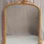 Large Antique Gilt Overmantle Wall Mirror c1870