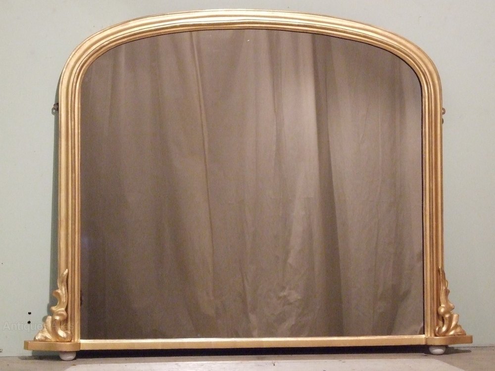 Antiques Atlas Large Antique Gilt Overmantle Mirror C1885 Large Antique Gilt Overmantle Mirror C1885