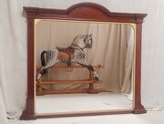 Large Antique Parcel Gilt Overmantle Wall Mirror