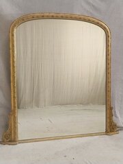 Large Antique Gilt Overmantle Mirror C1880