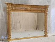 Very Large Antique Gilt Overmantle Mirror.  C1830