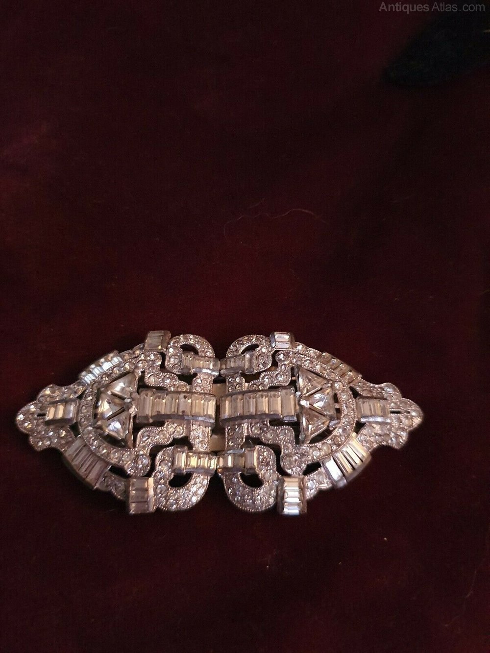 Antiques Atlas Art Deco 1930s Paste Brooch