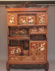 19th Century Japanese Meiji Period Shodona Display