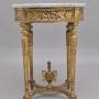 19th Century French gilt and marble top table