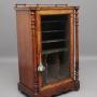 19th Century burr walnut inlaid music cabinet
