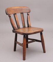 19th Century Elm Childs Chair