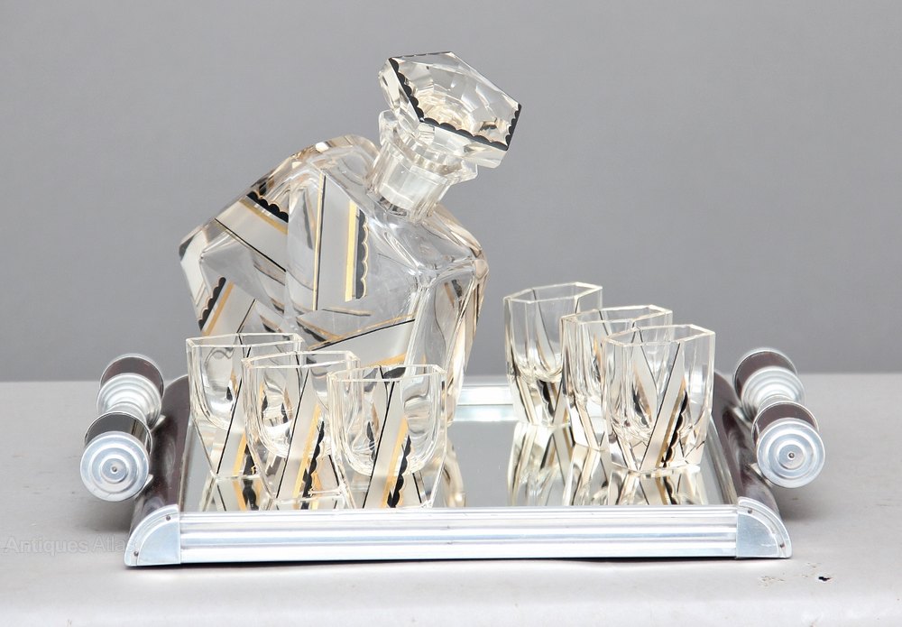 Antiques Atlas Art Deco Glass Liqueur Set