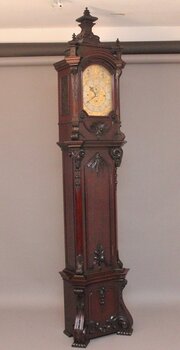 Early 20th Century Carved Mahogany Long Case Clock