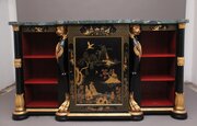 Early 20th Century Chinoiserie Marble Top Cabinet