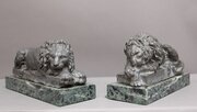 Pair Early 20th Century Grand Tour Models Of The Canova Lion