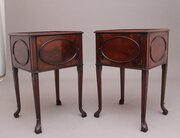 Pair Mid 20th Century Flame Mahogany Bedside Cabinets