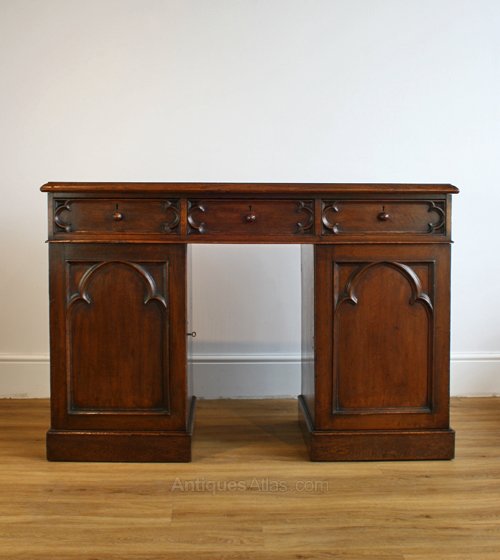 A Gothic Revival Oak Desk Antiques Atlas