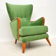 1950’s Vintage Wing Back Armchair By Howard Keith