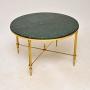 1960s Vintage Brass & Marble Coffee Table